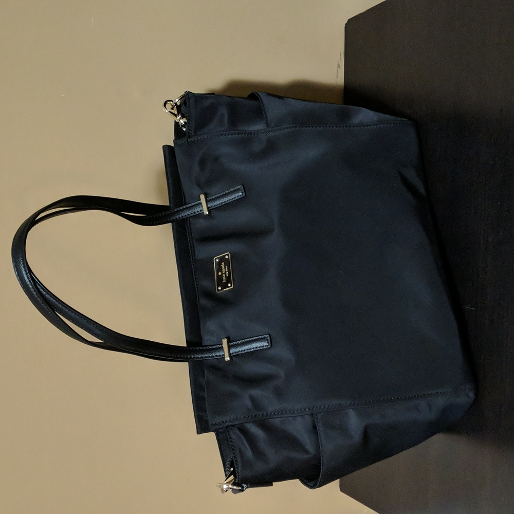 NWT Kate Spade Kaylie baby diaper bag in black nylon